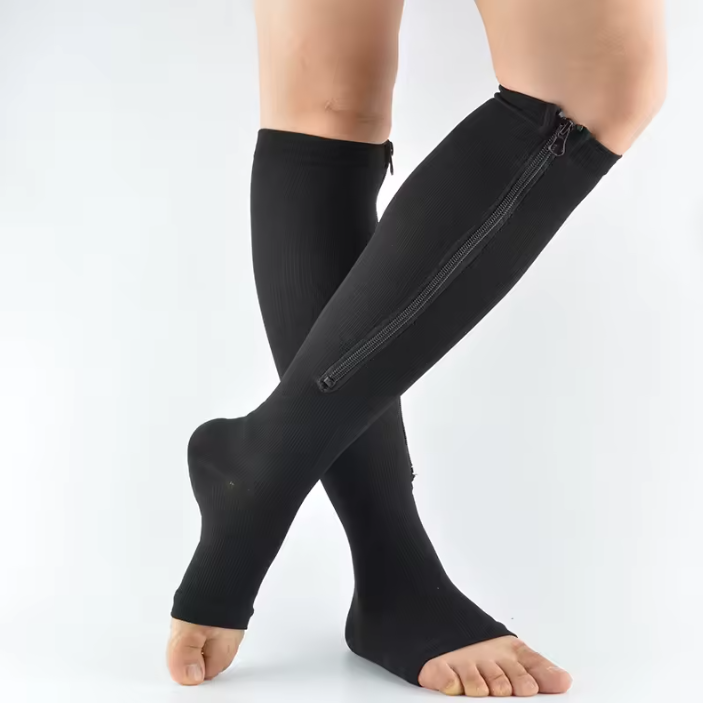 set of three different color of Zipper elastic  socks