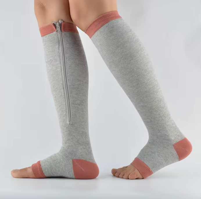 set of three different color of Zipper elastic  socks