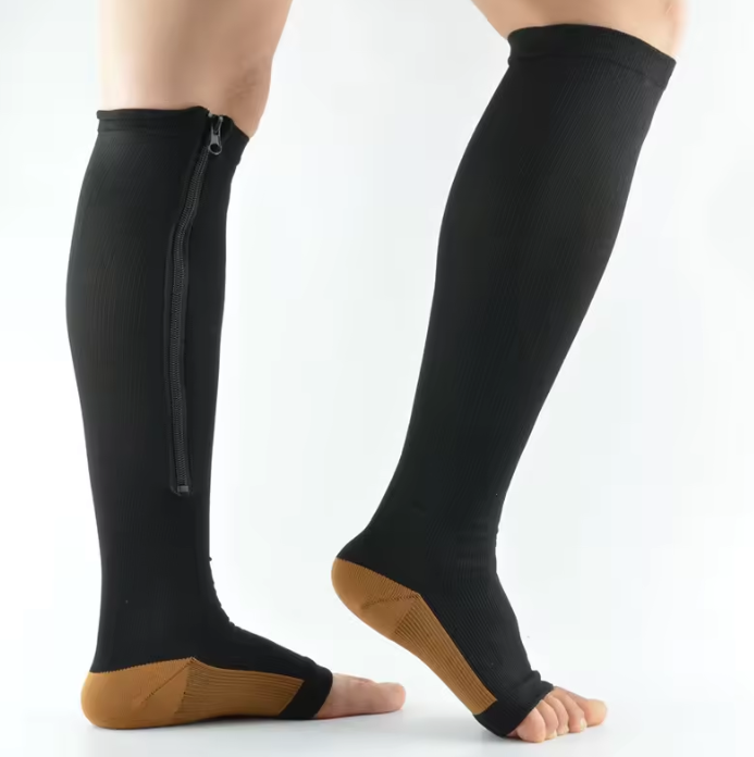 set of three different color of Zipper elastic  socks