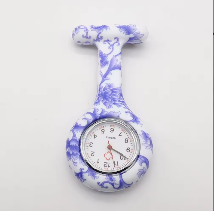 Nurse Watch Brooch - Medical Pocket Watch with Clip