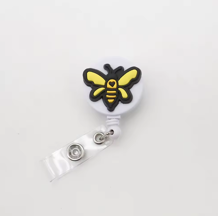Bee badge reel （flat clip）