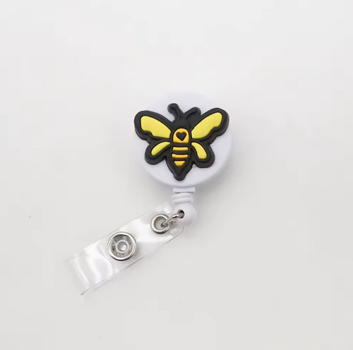 Bee badge reel （flat clip）