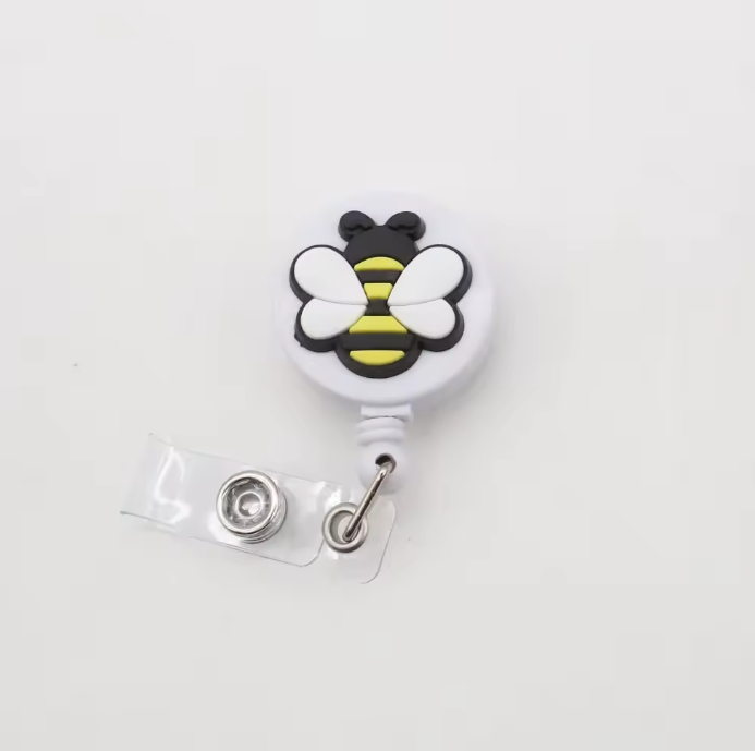 Bee badge reel （flat clip）