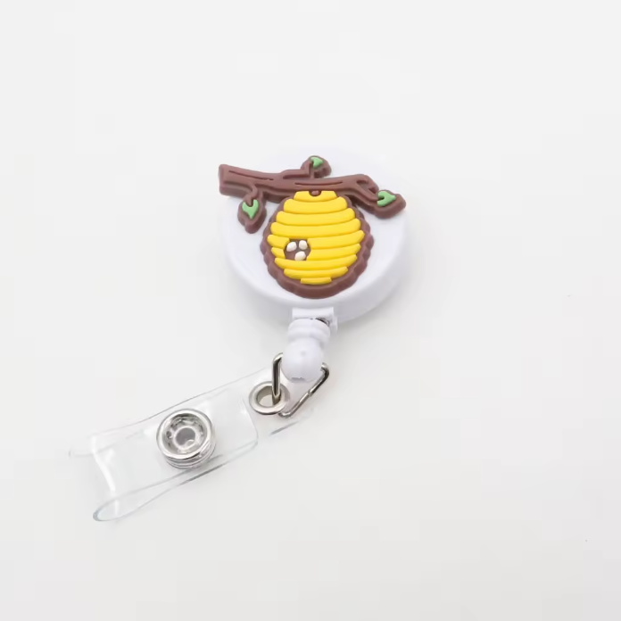 Bee badge reel （flat clip）