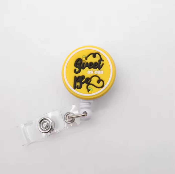 Bee badge reel （flat clip）