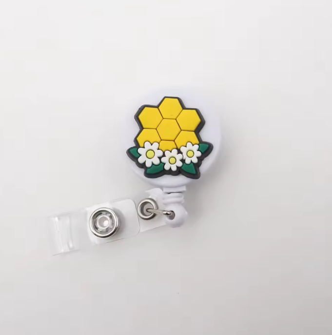 Bee badge reel （flat clip）